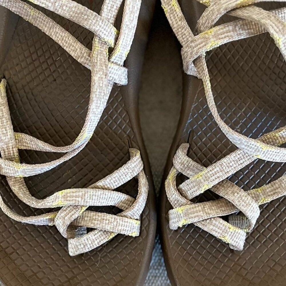 Chaco Women's Strappy Sandals in Brown and Beige - Picture 3 of 8